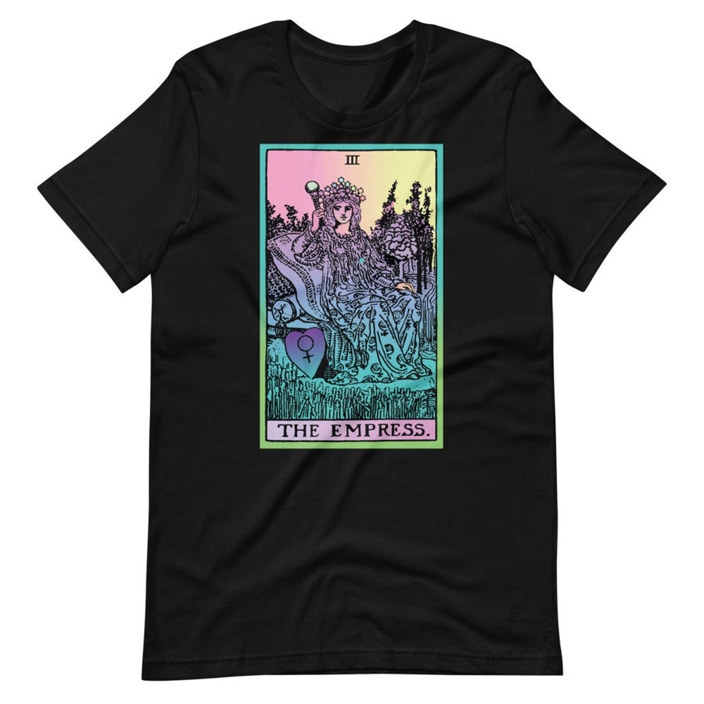 The Empress Tarot Shirt Witchy Pastel Witch Clothing Tee Black